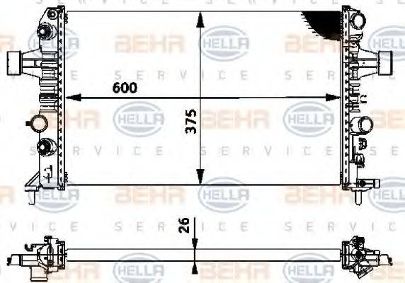 OPEL 1300270 Радіатор, охолодження двигуна