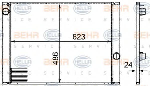 BEHR 98907 Радіатор, охолодження двигуна