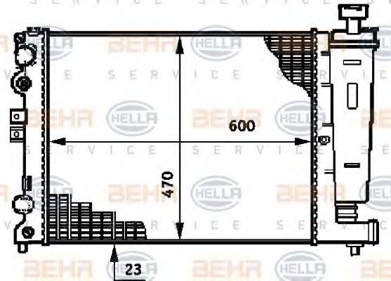 FIAT 1485799080 Радіатор, охолодження двигуна