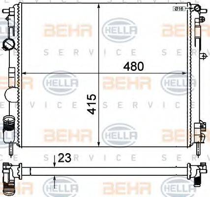 GERI 23607 Радіатор, охолодження двигуна