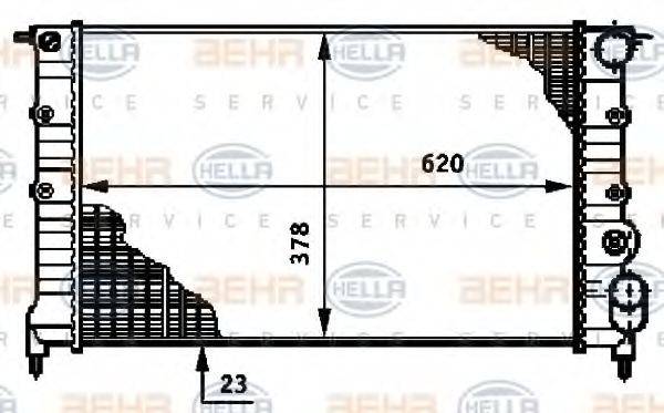 NRF 27465 Радіатор, охолодження двигуна