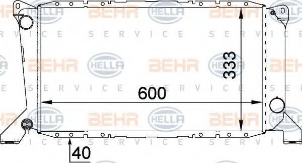 FORD 94VB8005HA Радіатор, охолодження двигуна