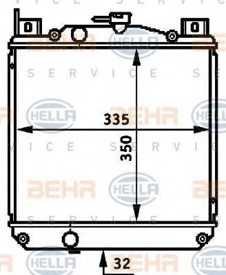 GERI 25040 Радіатор, охолодження двигуна