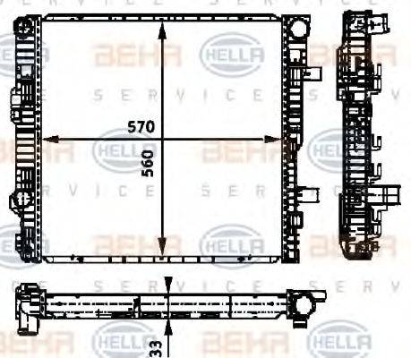 GERI 10608 Радіатор, охолодження двигуна