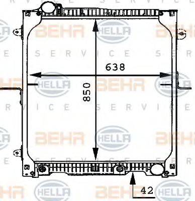 BEHR 11056 Радіатор, охолодження двигуна