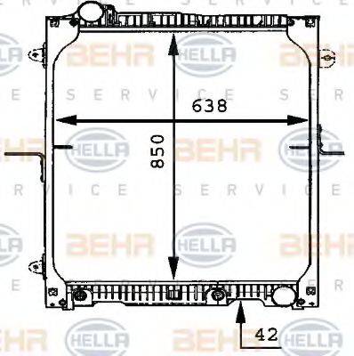BEHR 11142 Радіатор, охолодження двигуна