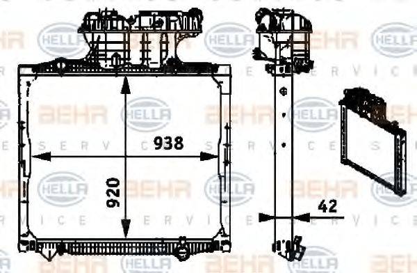 BEHR 2205542 Радіатор, охолодження двигуна