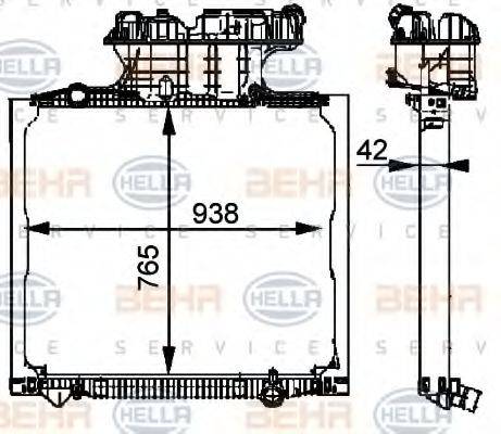 BEHR 83159 Радіатор, охолодження двигуна