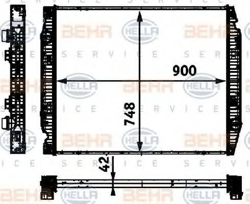 BEHR 91252 Радіатор, охолодження двигуна