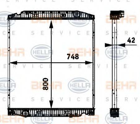 BEHR 89124 Радіатор, охолодження двигуна