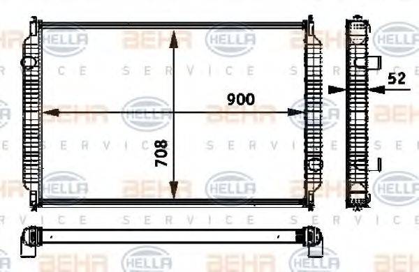 BEHR 90197 Радіатор, охолодження двигуна