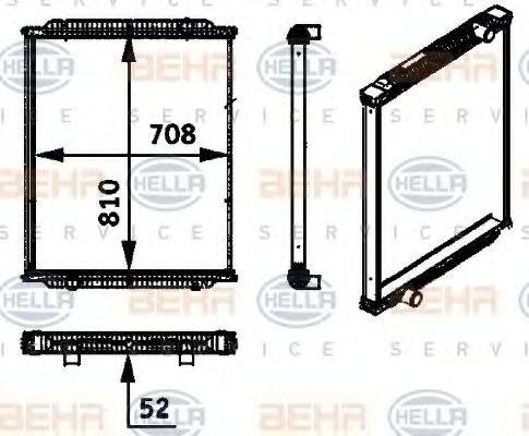 BEHR D1981 Радіатор, охолодження двигуна