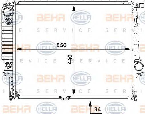 BEHR 52215 Радіатор, охолодження двигуна