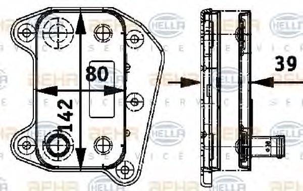 BEHR 38814 масляний радіатор, моторне масло