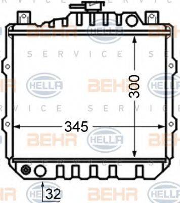 GERI 25005 Радіатор, охолодження двигуна
