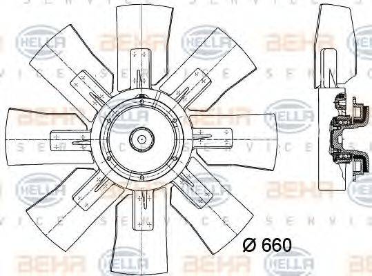 BEHR 01832 Вентилятор, охолодження двигуна