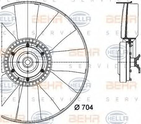 BEHR 08086 Вентилятор, охолодження двигуна