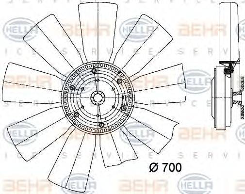 BEHR 50385 Вентилятор, охолодження двигуна