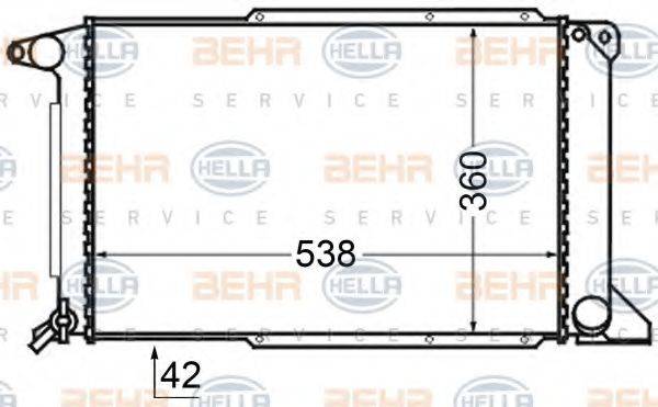 FORD 97VB8005AD Радіатор, охолодження двигуна