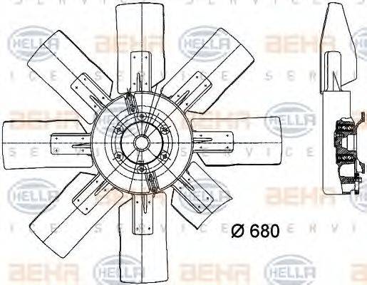BEHR 6102000 Вентилятор, охолодження двигуна