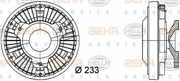 BEHR 74178 Зчеплення, вентилятор радіатора