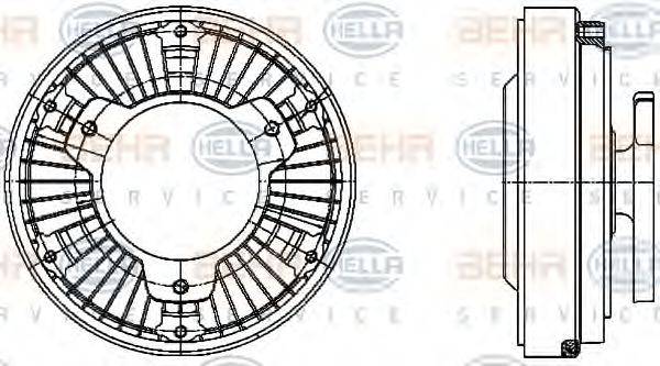 BEHR 76022 Зчеплення, вентилятор радіатора