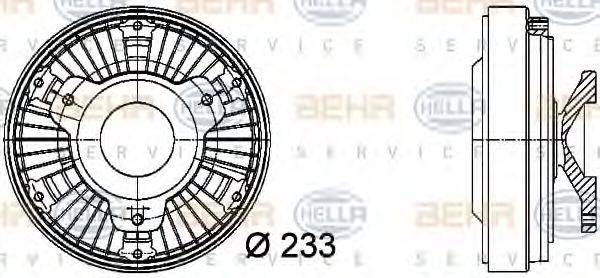 BEHR 87728 Зчеплення, вентилятор радіатора