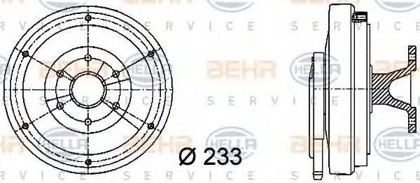BEHR 53302 Зчеплення, вентилятор радіатора