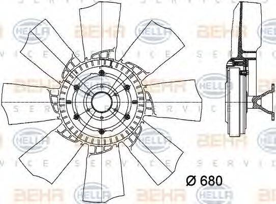 SCANIA 1 459 901 Вентилятор, охолодження двигуна