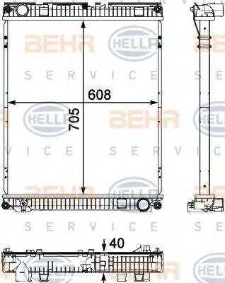 BEHR 98694 Радіатор, охолодження двигуна