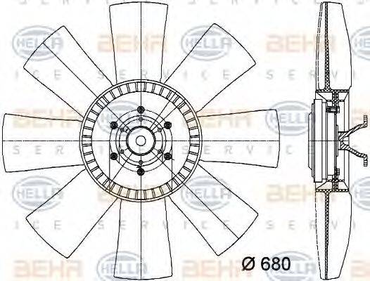 BEHR 04729 Вентилятор, охолодження двигуна