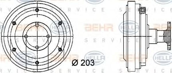 HELLA 16694 Зчеплення, вентилятор радіатора