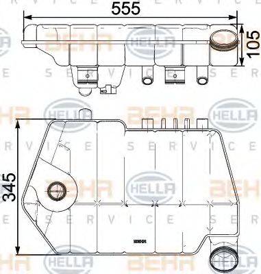DAF 1626 237 Компенсаційний бак, охолоджуюча рідина