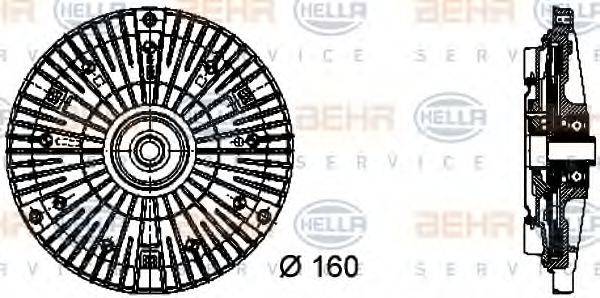 BEHR 29115 Зчеплення, вентилятор радіатора