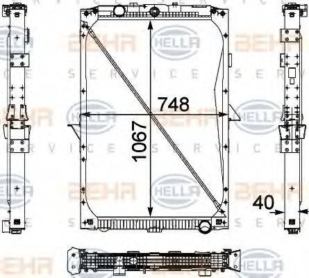 DAF 173 9550 Радіатор, охолодження двигуна