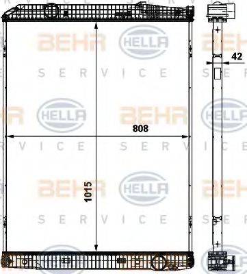 BEHR 55883 Радіатор, охолодження двигуна