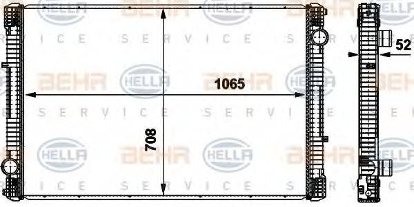 BEHR 86406 Радіатор, охолодження двигуна