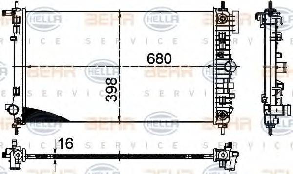 NRF 53772 Радіатор, охолодження двигуна