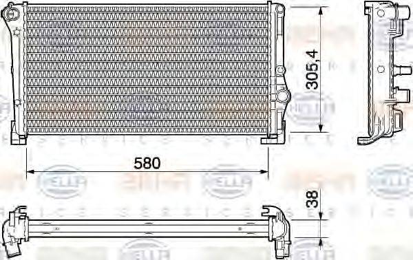 FIAT 51708005 Радіатор, охолодження двигуна
