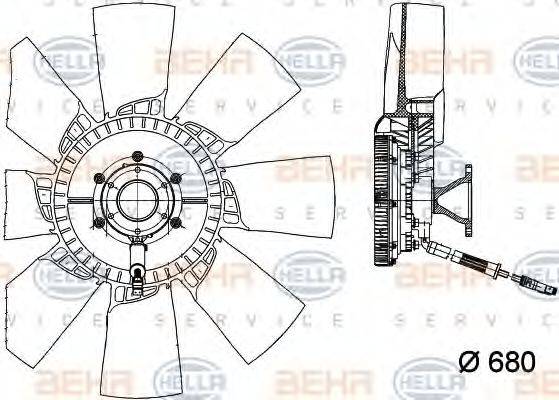 SCANIA 1453968 Вентилятор, охолодження двигуна