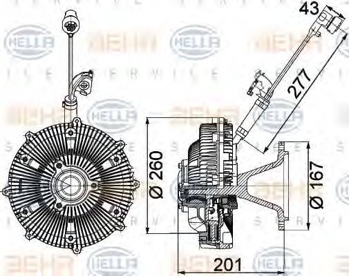 BEHR HELLA SERVICE R6541 Зчеплення, вентилятор радіатора