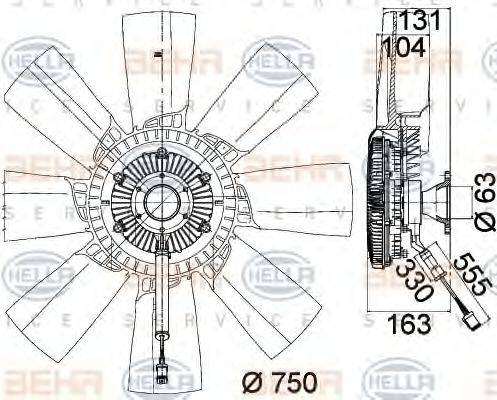 BEHR P7791 Вентилятор, охолодження двигуна