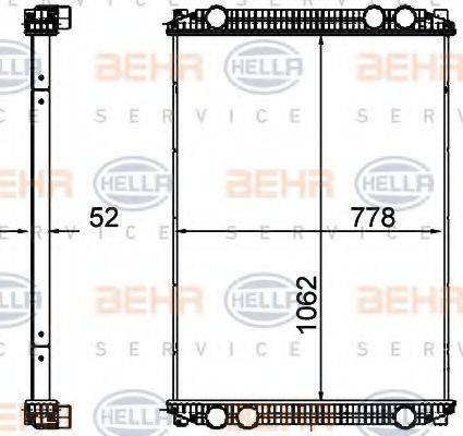 BEHR 98478 Радіатор, охолодження двигуна