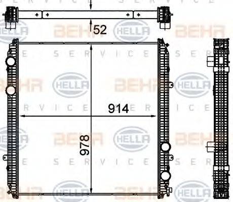 BEHR 75199 Радіатор, охолодження двигуна