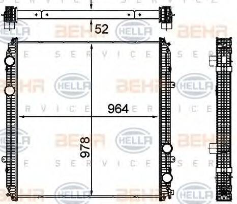 BEHR B5325 Радіатор, охолодження двигуна