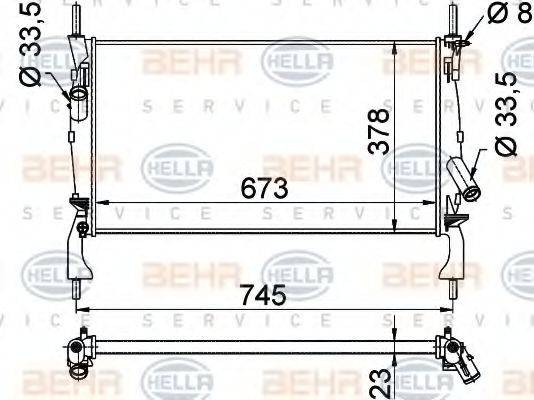 FORD 1 370 865 Радіатор, охолодження двигуна