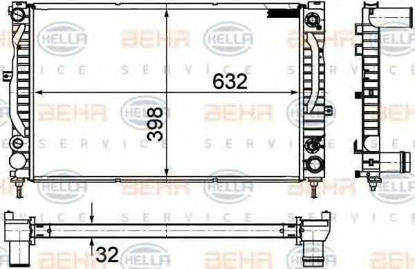 VALEO 731485 Радіатор, охолодження двигуна