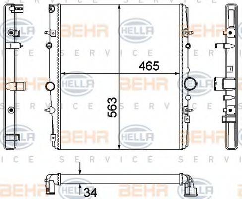 NRF 58314 Радіатор, охолодження двигуна