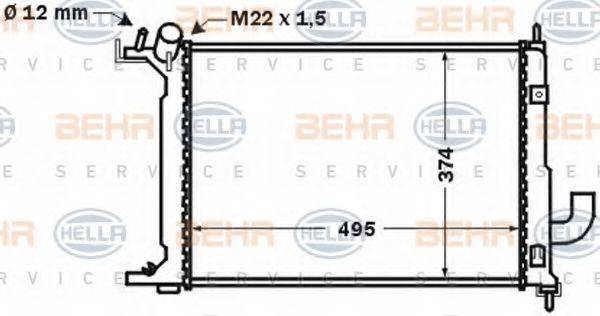 OPEL 13 00 183 Радіатор, охолодження двигуна