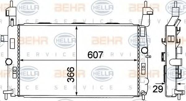 OPEL 13 00 252 Радіатор, охолодження двигуна